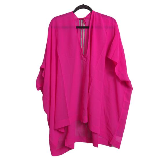 L'Agent by Agent Provocateur Rosana Cover Up Sheer Swim Ties One Size Pink New - Picture 4 of 12